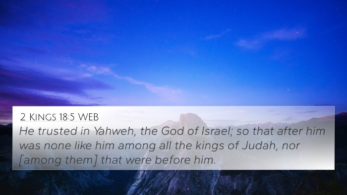 2 Kings 18:5 WEB Bible Verse Image