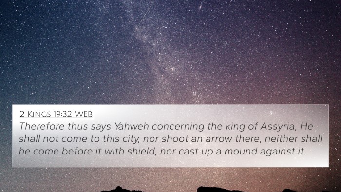 2 Kings 19:32 WEB Bible Verse Image