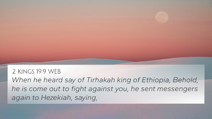 2 Kings 19:9 WEB Bible Verse Image