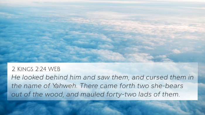 2 Kings 2:24 WEB Bible Verse Image