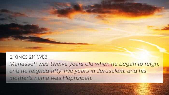 2 Kings 21:1 WEB Bible Verse Image