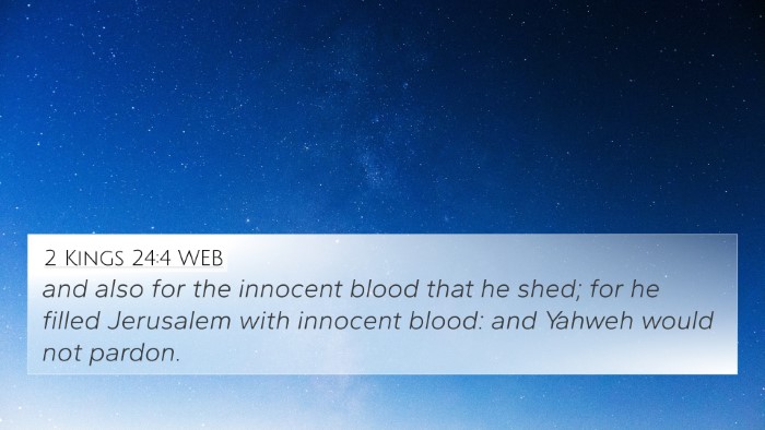 2 Kings 24:4 WEB Bible Verse Image