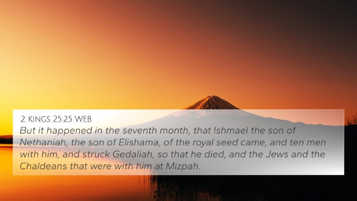 2 Kings 25:25 WEB Bible Verse Image
