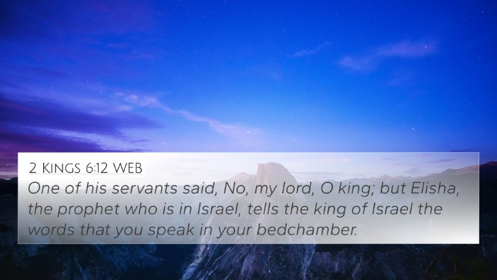 2 Kings 6:12 WEB Bible Verse Image