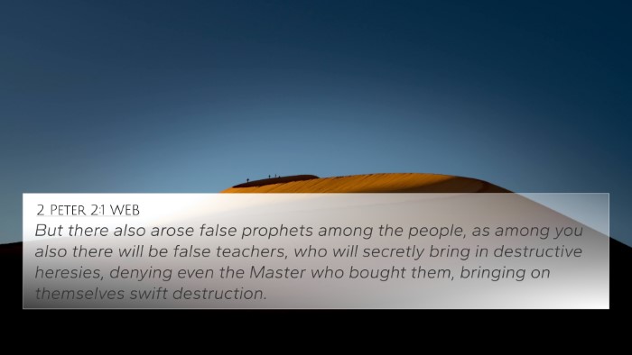 2 Peter 2:1 WEB Bible Verse Image
