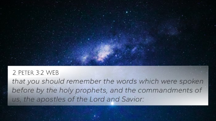 2 Peter 3:2 WEB Bible Verse Image