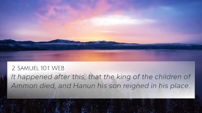 2 Samuel 10:1 WEB Bible Verse Image