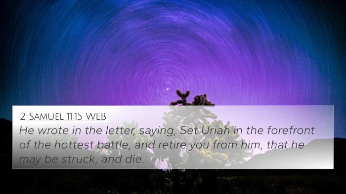 2 Samuel 11:15 WEB Bible Verse Image