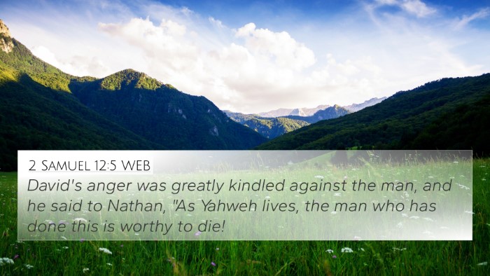 2 Samuel 12:5 WEB Bible Verse Image