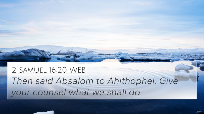 2 Samuel 16:20 WEB Bible Verse Image