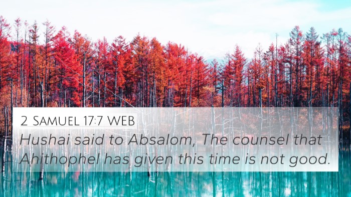 2 Samuel 17:7 WEB Bible Verse Image