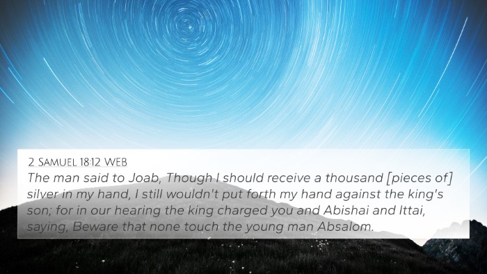 2 Samuel 18:12 WEB Bible Verse Image