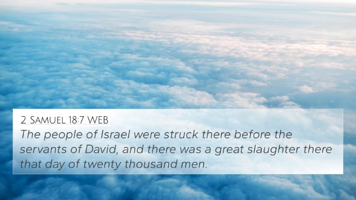 2 Samuel 18:7 WEB Bible Verse Image