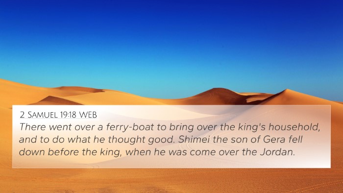2 Samuel 19:18 WEB Bible Verse Image