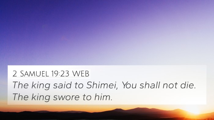 2 Samuel 19:23 WEB 4K Wallpaper - The king said to Shimei, You shall not die. The - 4K Wallpaper Bible Verse