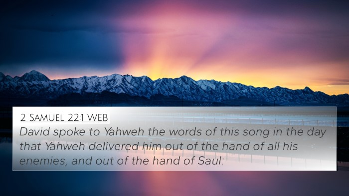 2 Samuel 22:1 WEB Bible Verse Image