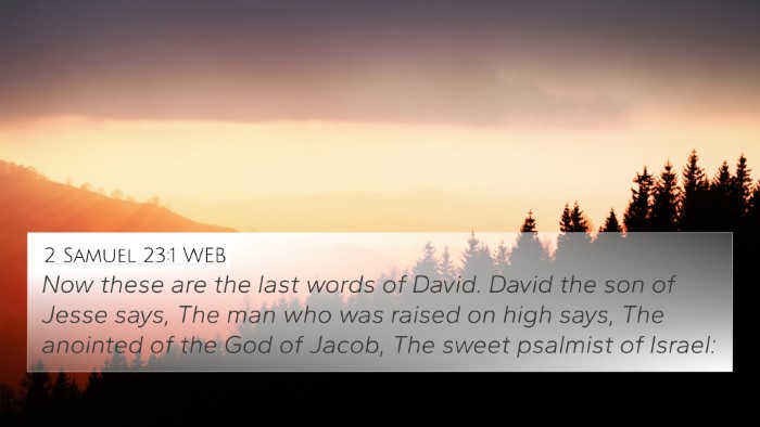 2 Samuel 23:1 WEB Bible Verse Image