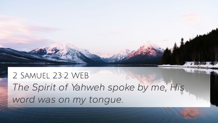 2 Samuel 23:2 WEB Bible Verse Image
