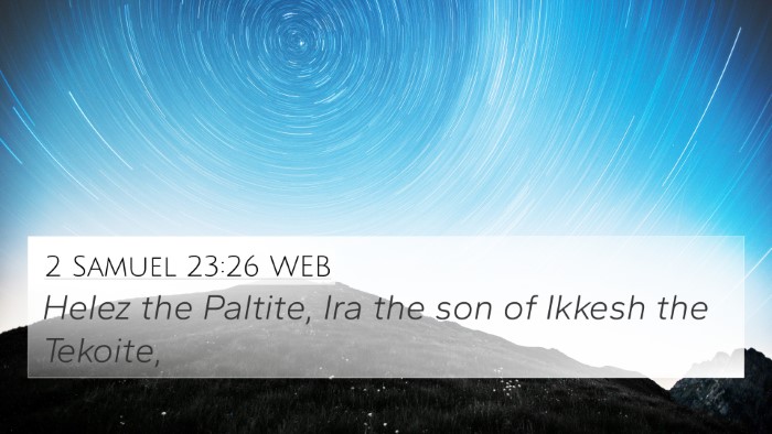 2 Samuel 23:26 WEB Bible Verse Image