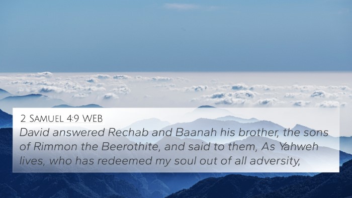 2 Samuel 4:9 WEB Bible Verse Image