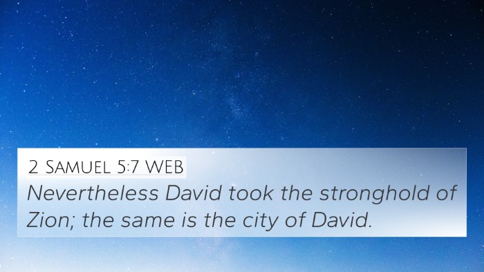 2 Samuel 5:7 WEB Bible Verse Image