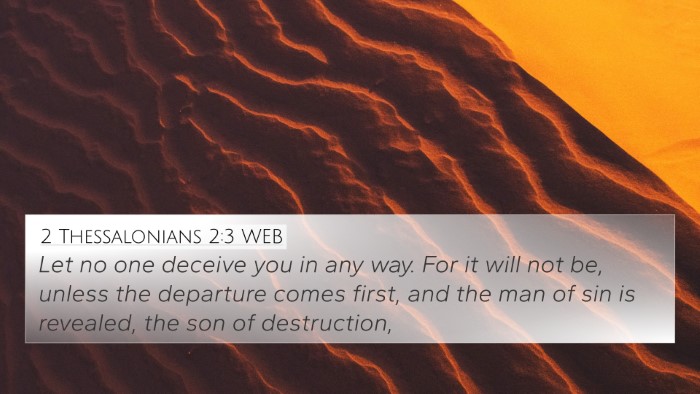 2 Thessalonians 2:3 WEB Bible Verse Image