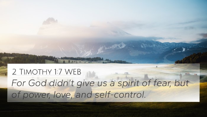 2 Timothy 1:7 WEB Bible Verse Image