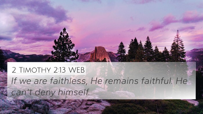 2 Timothy 2:13 WEB Bible Verse Image
