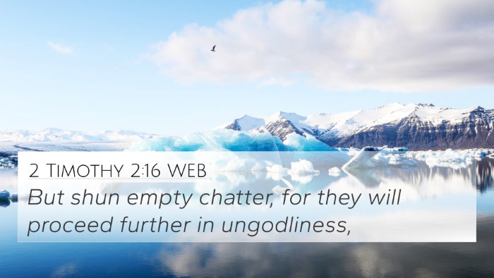 2 Timothy 2:16 WEB Bible Verse Image