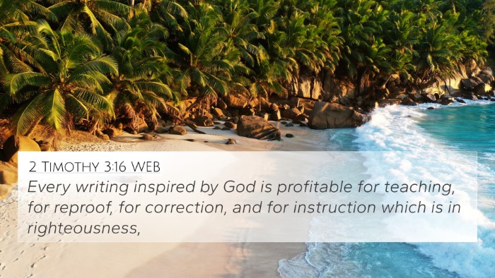 2 Timothy 3:16 WEB Bible Verse Image