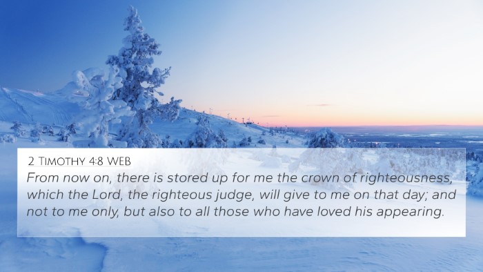 2 Timothy 4:8 WEB Bible Verse Image