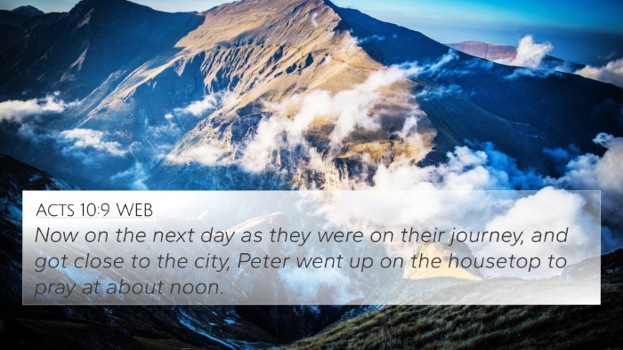 Acts 10:9 WEB Bible Verse Image