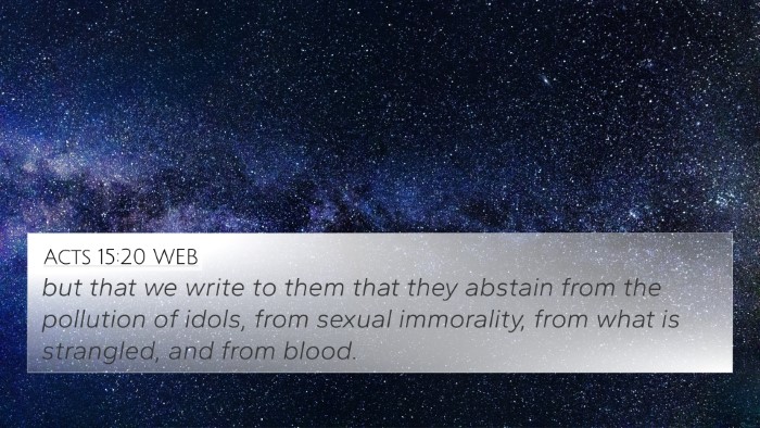 Acts 15:20 WEB Bible Verse Image