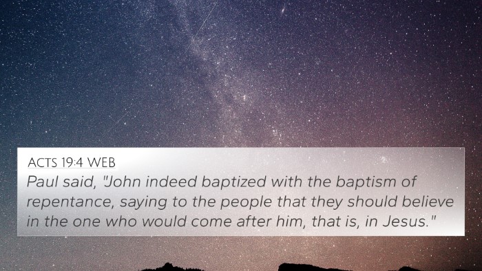 Acts 19:4 WEB Bible Verse Image