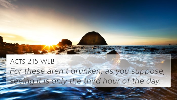 Acts 2:15 WEB Bible Verse Image