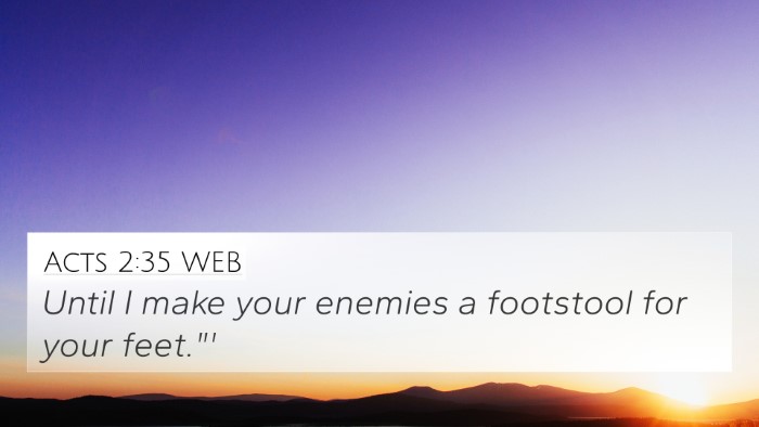 Acts 2:35 WEB Bible Verse Image