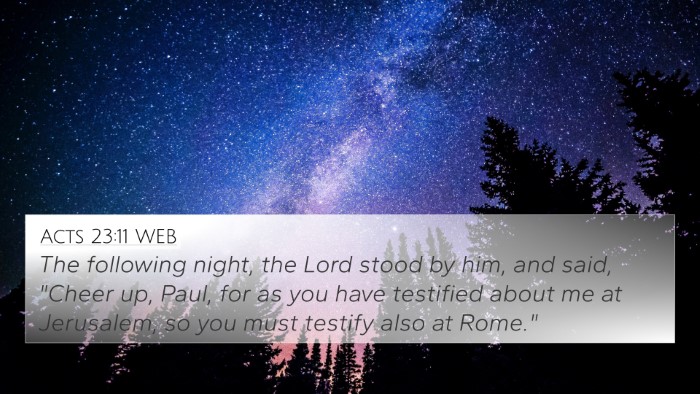 Acts 23:11 WEB Bible Verse Image