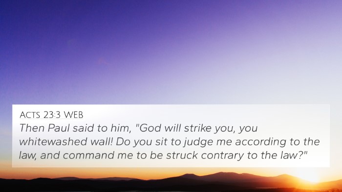 Acts 23:3 WEB Bible Verse Image