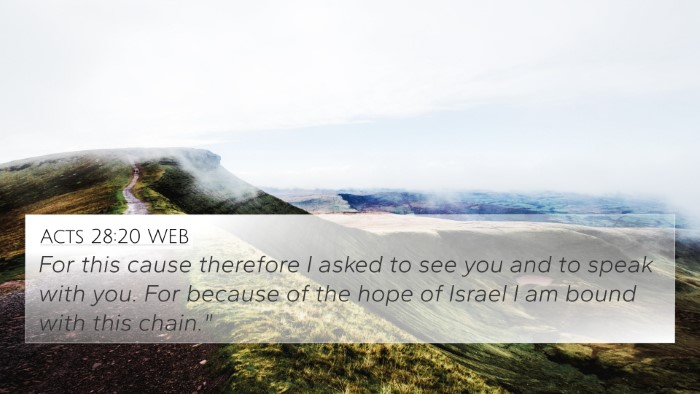 Acts 28:20 WEB Bible Verse Image