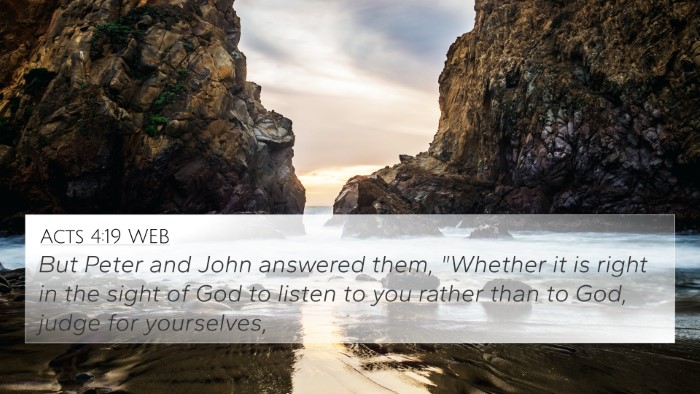 Acts 4:19 WEB Bible Verse Image