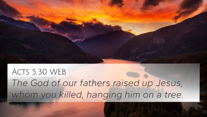 Acts 5:30 WEB Bible Verse Image
