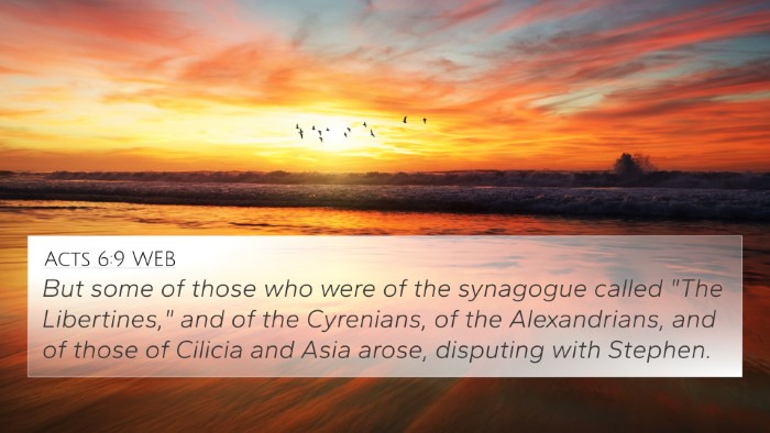 Acts 6:9 WEB Bible Verse Image