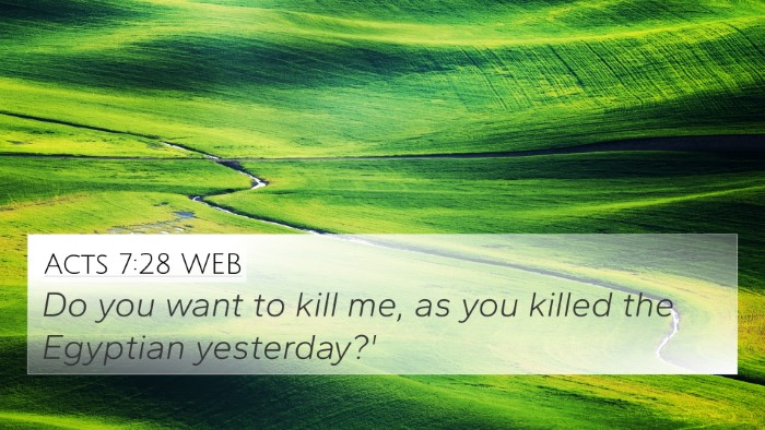 Acts 7:28 WEB Bible Verse Image