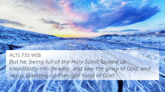 Acts 7:55 WEB Bible Verse Image