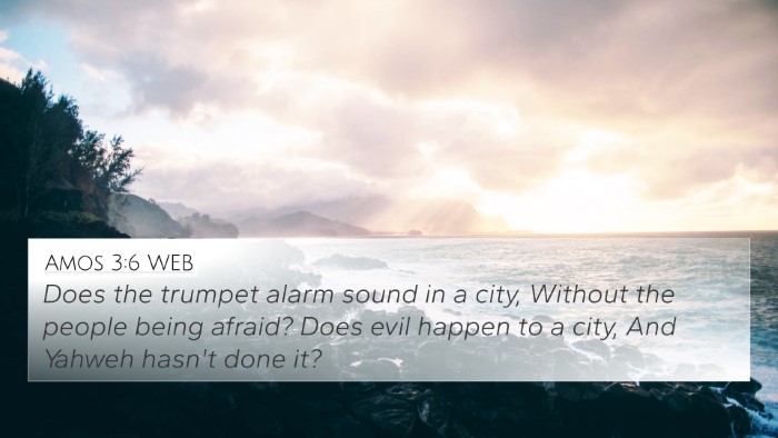 Amos 3:6 WEB Bible Verse Image