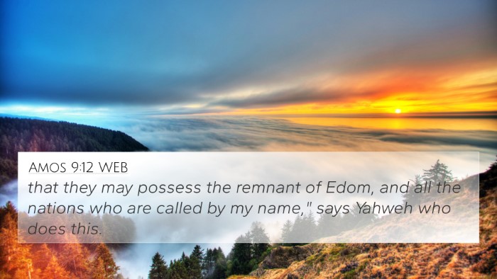 Amos 9:12 WEB Bible Verse Image