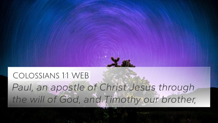 Colossians 1:1 WEB Bible Verse Image
