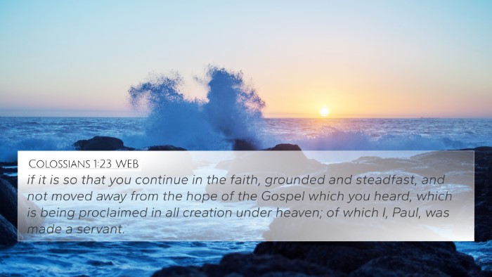 Colossians 1:23 WEB Bible Verse Image