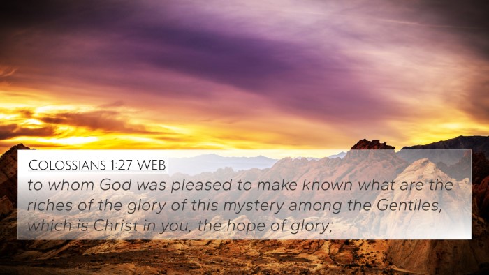 Colossians 1:27 WEB Bible Verse Image