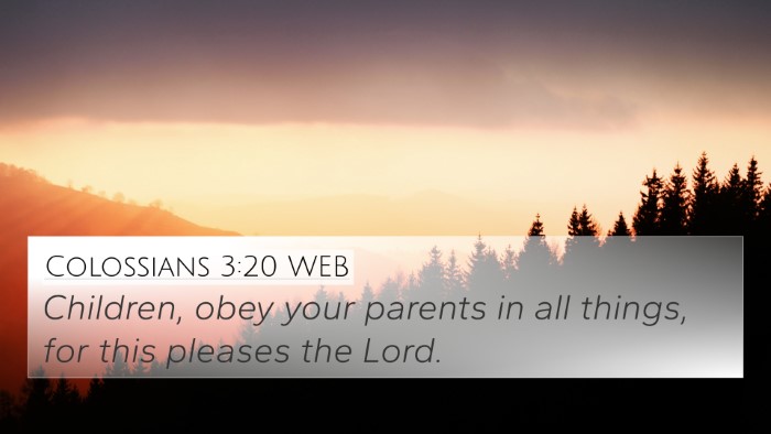 Colossians 3:20 WEB Bible Verse Image